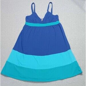 Roxy Halter Sundress Womens size XS Blue Flowy Sleeveless Adjustable straps